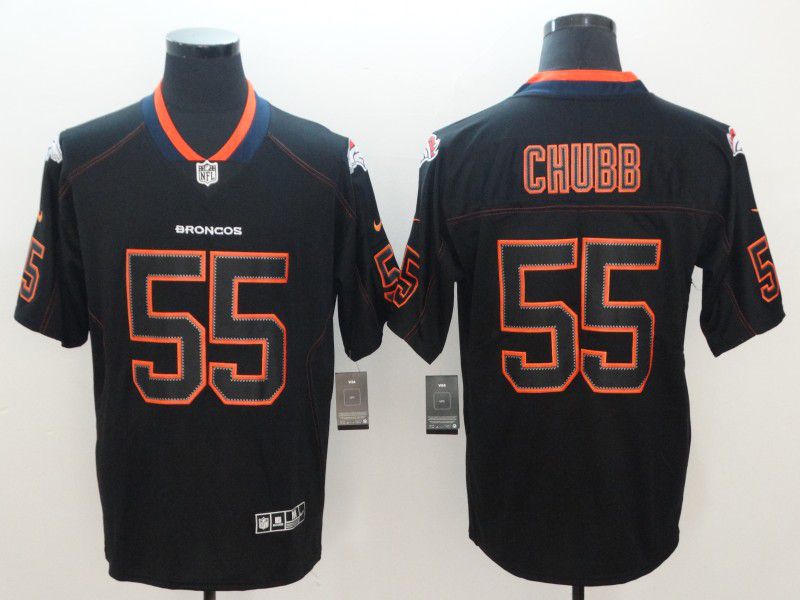 Men Denver Broncos #55 Chubb Nike Lights Out Black Color Rush Limited NFL Jerseys->carolina panthers->NFL Jersey